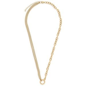 Ellie Vail Jasper Multi Chain Necklace in Gold.